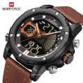 NAVIFORCE 9172 Top Luxury Brand Army Military Men Watch Led Digital Leather Sports Watches Quartz Mens Clock Relogio Masculino